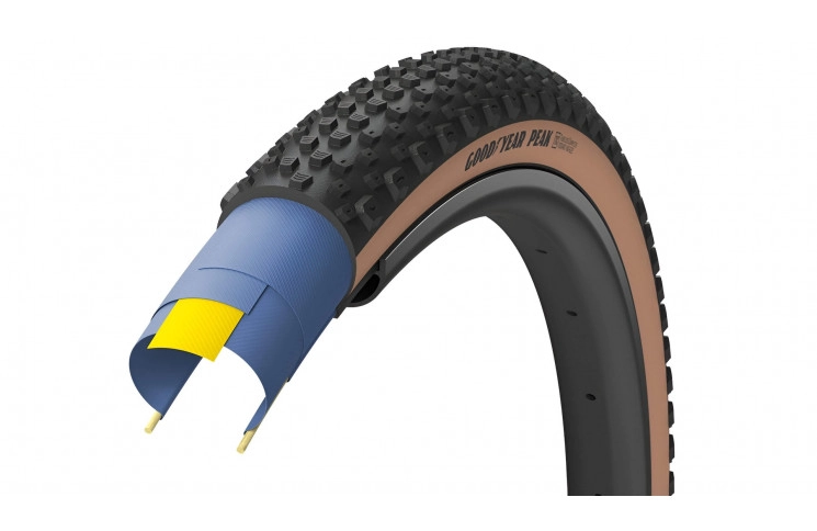 Покрышка 700x45 (45-622) GoodYear Peak Ultimate Tubeless Complete Folding Blk/Tan, 120tpi