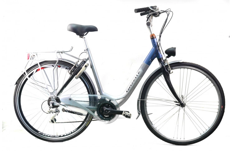 Городской велосипед Gazelle LiteLine 28" M серо-синий Б/У