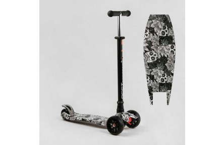 Самокат трехколесный MAXI S - 12208 "Best Scooter", руль съемный, колеса PU со светом, передний 130х25 мм, задние сдвоенные 80х45 мм