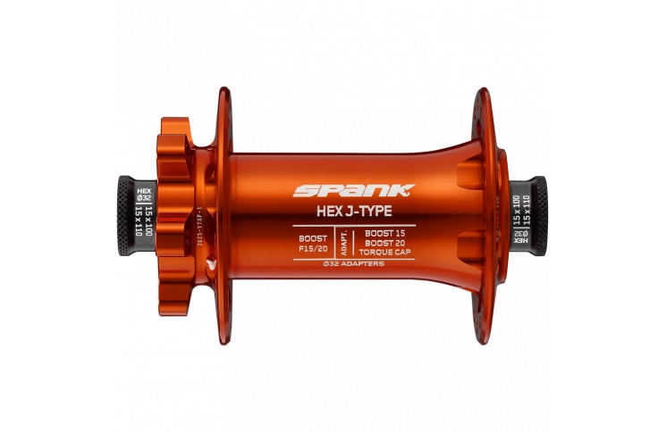 Втулка передня SPANK HEX J-TYPE Boost F15/20, Orange