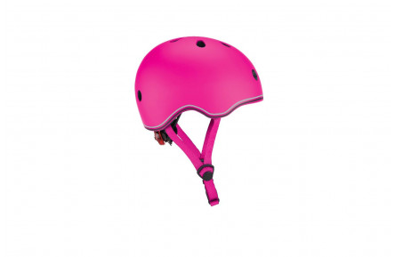 Шлем защитный детский GLOBBER EVO LIGHTS, розовый, с фонариком, 45-51см