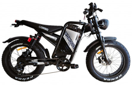 Електрофетбайк Corso Komodo 20" KD-74260 (1000Вт літієвий 48В 21Аг) чорно-сірий