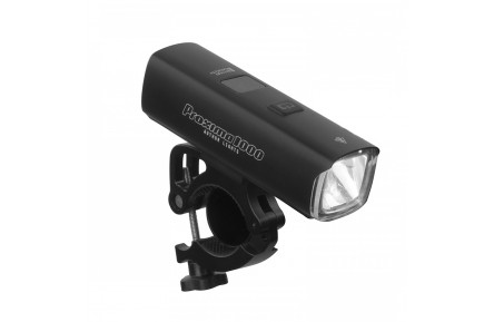 Ліхтар передній Author PROXIMA 1000 lm / HB 22-38 mm USB Alloy, чорний