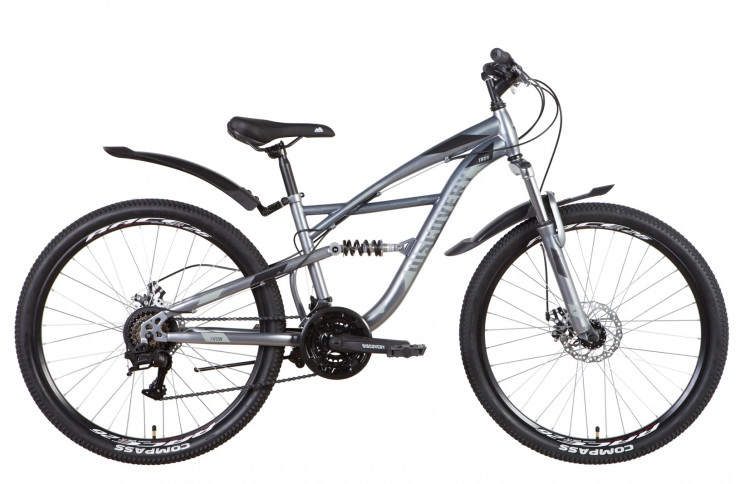Велосипед 26" Discovery TRON AM2 DD 2022 (сріблясто-чорний (м))