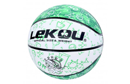 М'яч баскетбольний MS 3805(Green) розмір 7, ПУ, 570-630 грам, 8 панелей