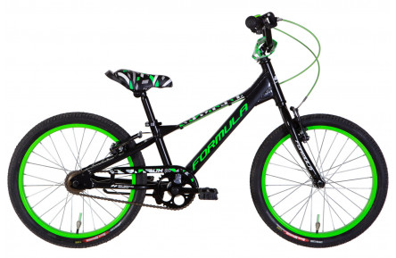 Велосипед AL 20" Formula Kid SLIM BH рама-10" чорний з зеленим 2026