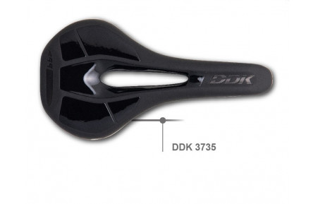 Сідло спортивне з відверненням DDK 3735 272*140 чорне (чорний з білим)