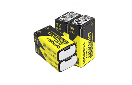 Набір акумуляторів з 4 шт LiitoKala Lii-USB-9V + USB Type-C кабель зарядки