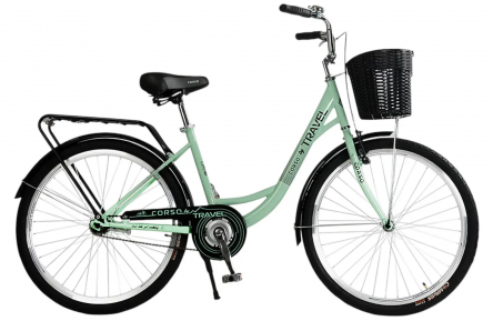 Велосипед городской Corso TRAVEL TL-26727 26" 16.5" светло-зеленый