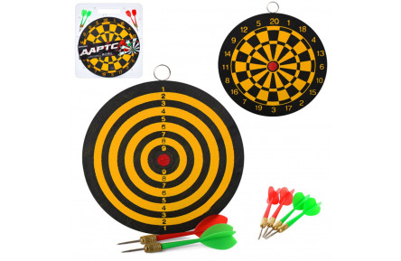 Дартс классический MS 4220 дротики 4 шт, двухсторонний