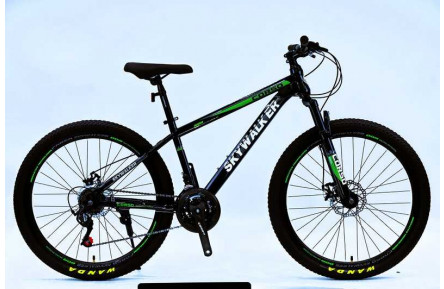 Велосипед Спортивний Corso «Skywalker» 26" дюймів SW-26336 (1) рама сталева 15’’, перемикачі SunRun, 21 швидкість, зібран на 75