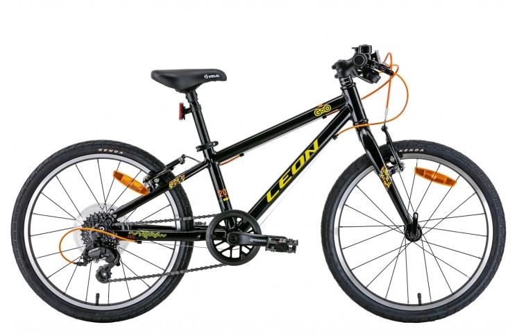 Велосипед 20" Leon GO 7 speed Vbr 2022 (чорний з жовтим)