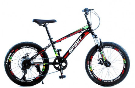 Велосипед Спортивний Corso «SPIRIT» 20" дюймів ST-92144 (1) сталева рама 11``, обладнання Shimano Revoshift RV-100, 7 швидкостей, зібран на 75