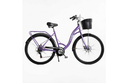 Велосипед городской Corso Liberty 28" LR-28112 + КОРЗИНА, сталь 20"