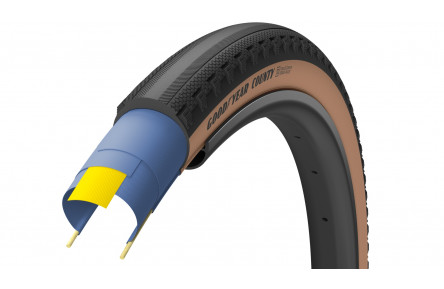 Покрышка 700x35 (35-622) GoodYear County Ultimate Tubeless Complete Folding Blk/Tan, 120tpi