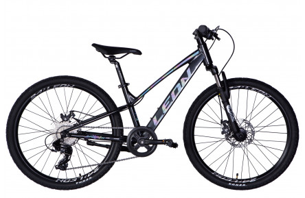 Велосипед AL 24" Leon JUNIOR DD CS рама-12" чорний 2025