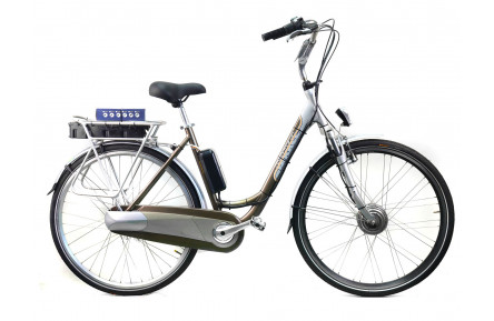 Електровелосипед Bikkel 28" S коричнево-сірий Б/В