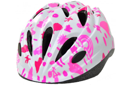 Шолом дитячий Green Cycle BLOOMY розмір 48-52см біло-рожевий