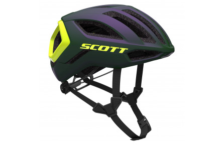 Шлем SCOTT CENTRIC PLUS L, зелено-фиолетово-желтый