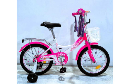 Велосипед 16" дюймів 2-х колісний "CORSO" MAXIS MX-22908 (1) ручне гальмо, дзвіночок, сидіння з ручкою, додаткові колеса, ЗІБРАНИЙ НА 75, в коробці
