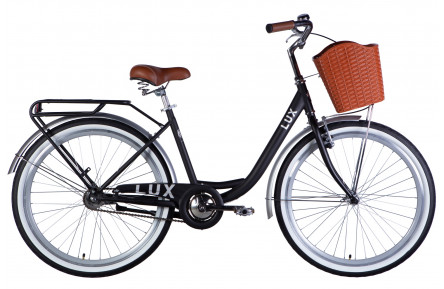 Велосипед ST 26" Dorozhnik LUX Velosteel рама-17" чорний зі сріблястим 2025