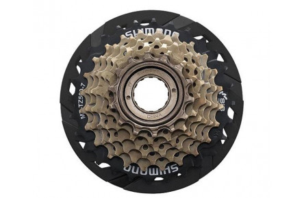 Вільнобіг Shimano 7шв, Tourney MF-TZ500, 14-28Т, захист спиць, срібл.