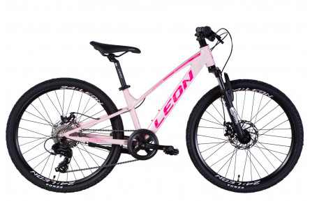 Велосипед AL 24" Leon JUNIOR DD CS рама-12" рожевий з малиновим 2025