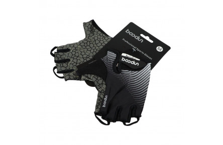 Рукавички велосипедні BEcool BC-1096 чорний М AM (брендоване пакування)