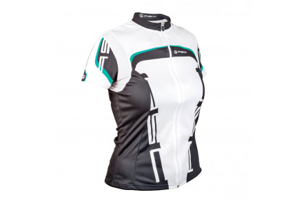 Футболка жіноча Author Lady Sport 15A, розмір S, біло/ зелено чорна