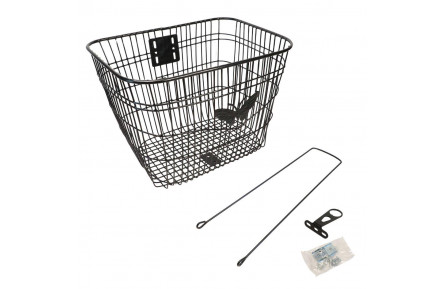 Кошик Сталь на рульову колонку 24-28" 360*270*250 мм зі стійкою 400L 25,4" CK-005B чорний