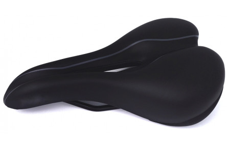Седло Green Cycle GCS-2604, 280мм x 180мм, стальные рейлы, черное