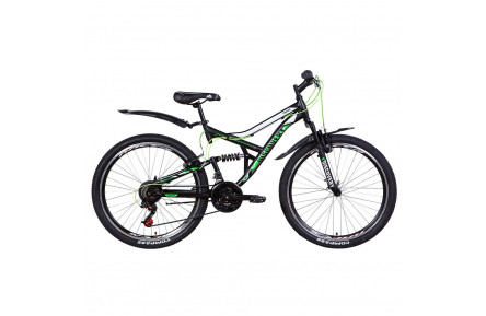 Велосипед Discovery Canyon Vbr 2021 26" 17.5" чорно-зелений