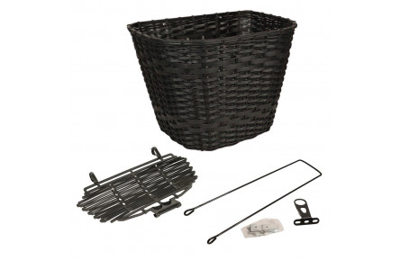 Кошик Пластик на рульову колонку 24-28" 360*250*250 мм зі стійкою 400L 25,4" CK-006S чорний з кришкою