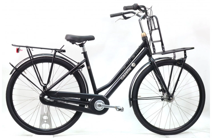 Городской велосипед Gazelle Miss Grace 28" S/49 черный матовый (восстановленный)