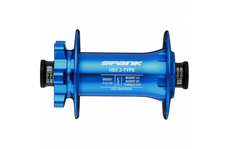 Передняя втулка SPANK HEX J-TYPE Boost F15/20, Blue