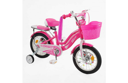 Велосипед 2-х колесный 14" "Corso Nice" NC-14734 сталь, доп.