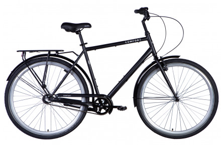Велосипед ST 28" Dorozhnik COMFORT MALE рама-" с багажником задн. St с крылом St 2024 (черный (м))