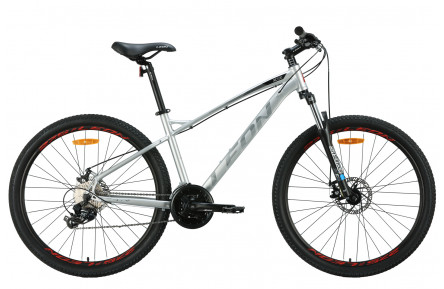 Велосипед алюміній 27.5" Leon XC 100 AM DD рама-16.5" сірий з чорним і червоним 2024