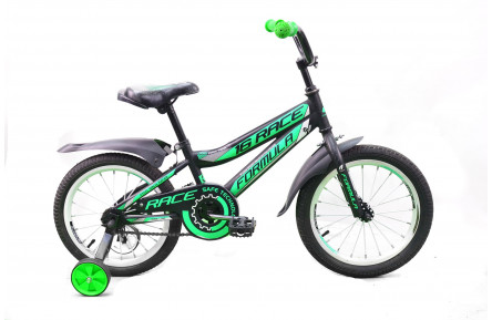 Дитячий велосипед Formula Race 16" XXXS Чорно-зелений