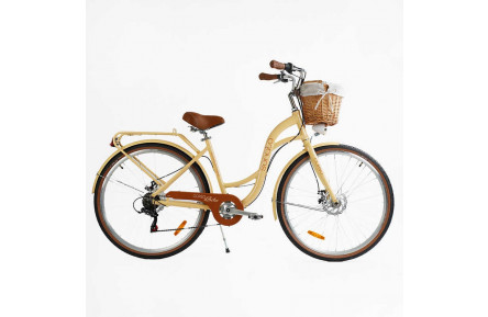 Велосипед міський Corso "Sonata" SN-28410 + КОШИК, алюміній 18"