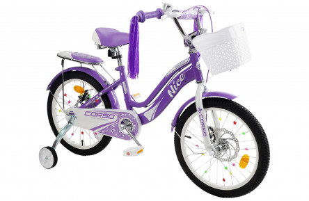 Велосипед 2-х колесный 18" Corso Nice NC-18100 фиолетовый