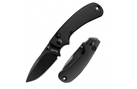Ніж складаний кишеньковий Ruike P736-AB, (7.5 см) 14C28N / алюміній, чорний