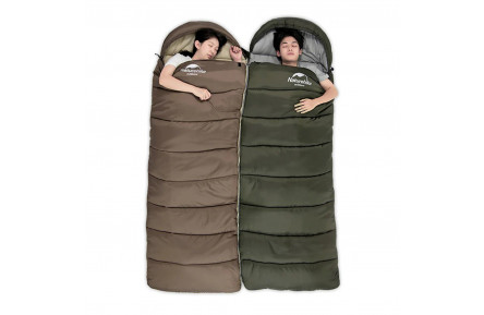 Спальник з капюшоном Naturehike U150 NH20MSD07, (11°C), лівий, коричневий