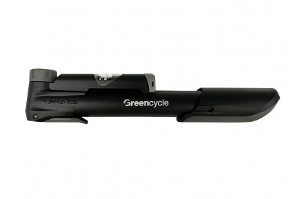 Мінінасос Green Cycle GPM-041CP, пластиковий з манометром, Presta+Schrader, 120psi