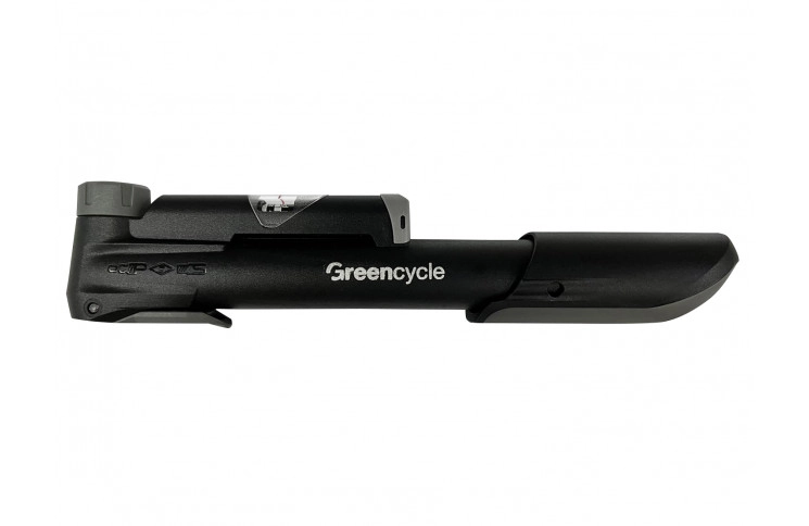 Мининасос Green Cycle GPM-041CP, пластиковый с манометром, Presta+Schrader, 120psi