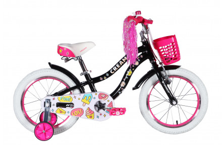 Велосипед AL 16" Formula Kid CREAM BH рама-8,5" чорний з рожевим 2026