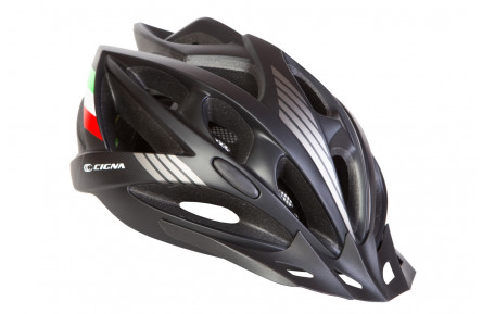 Шлем велосипедный с козырьком CIGNA WT-036 черный (Черный)