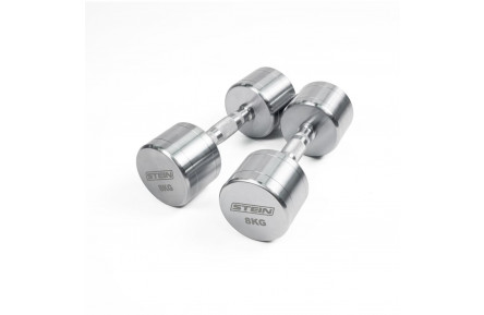 Гантель хромированная 8 кг. Stein. DB1038-8