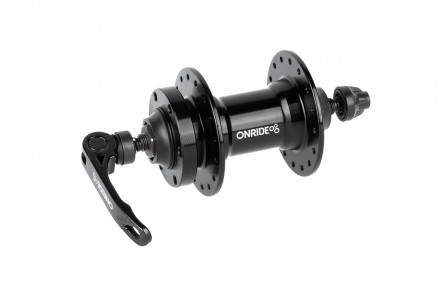 Втулка передня ONRIDE Hub 20F, 32 отвори, disc, кульки, 100 QR, чорна