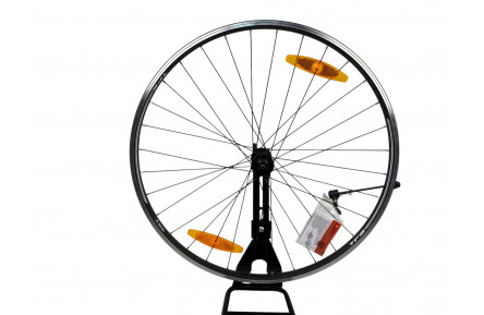 Колесо переднее 26, обод TFS 559x18 AV, втулка SHIMANO Deore HB-M530, V-Brake под эксцентрик 32 спицы (нержавейка) черные